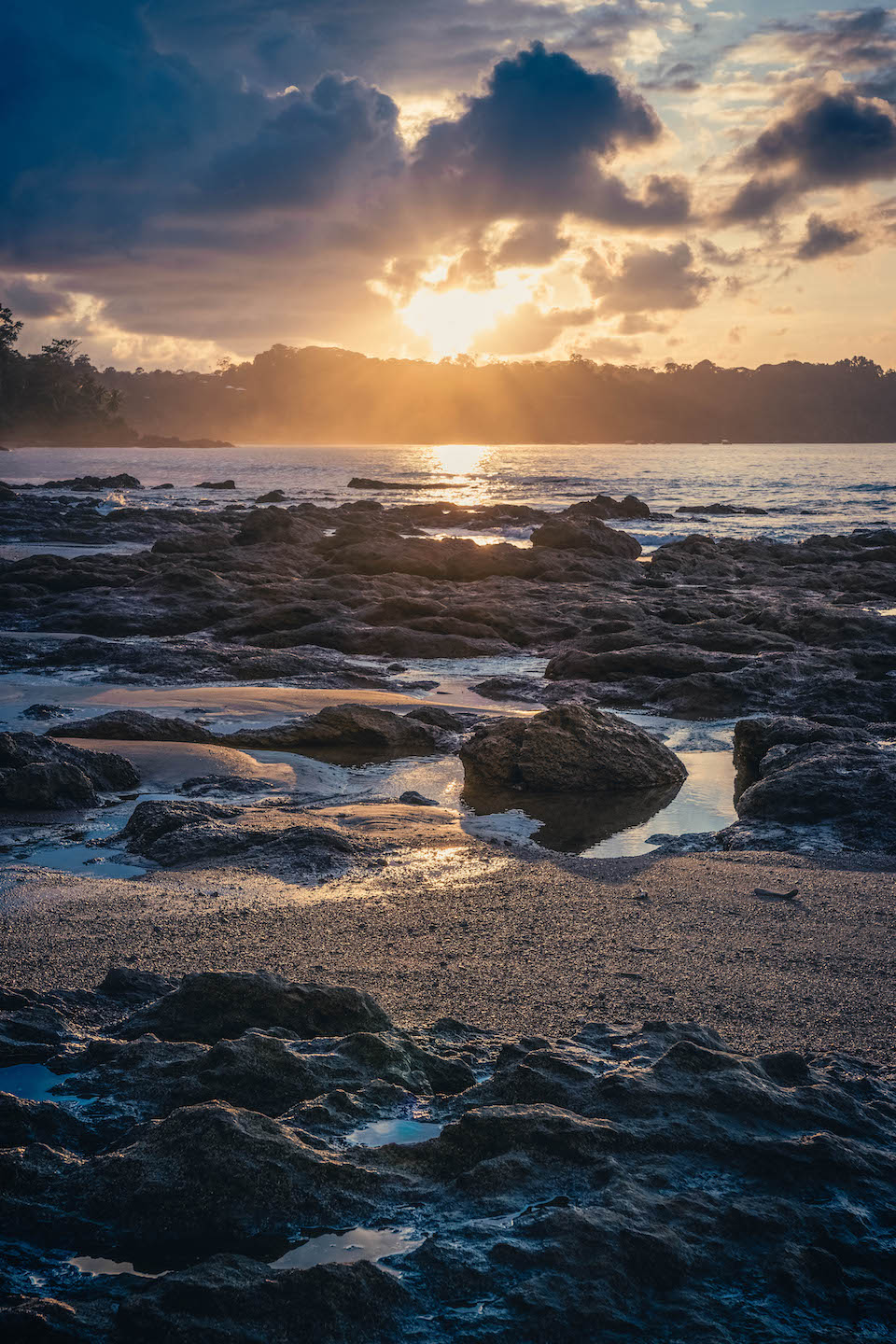 Sunset over Drake Bay