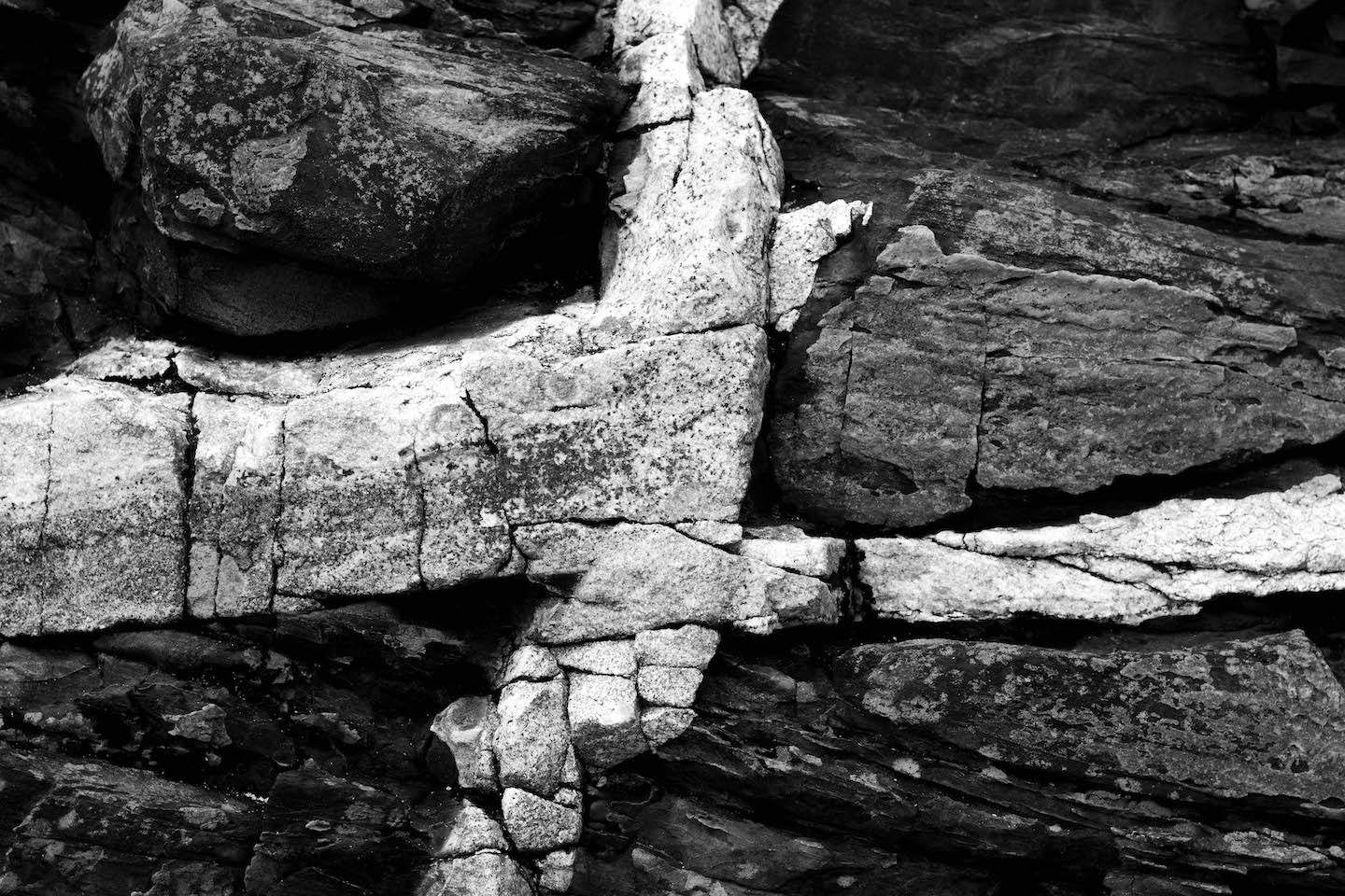 Cornish flag in Cornish rocks