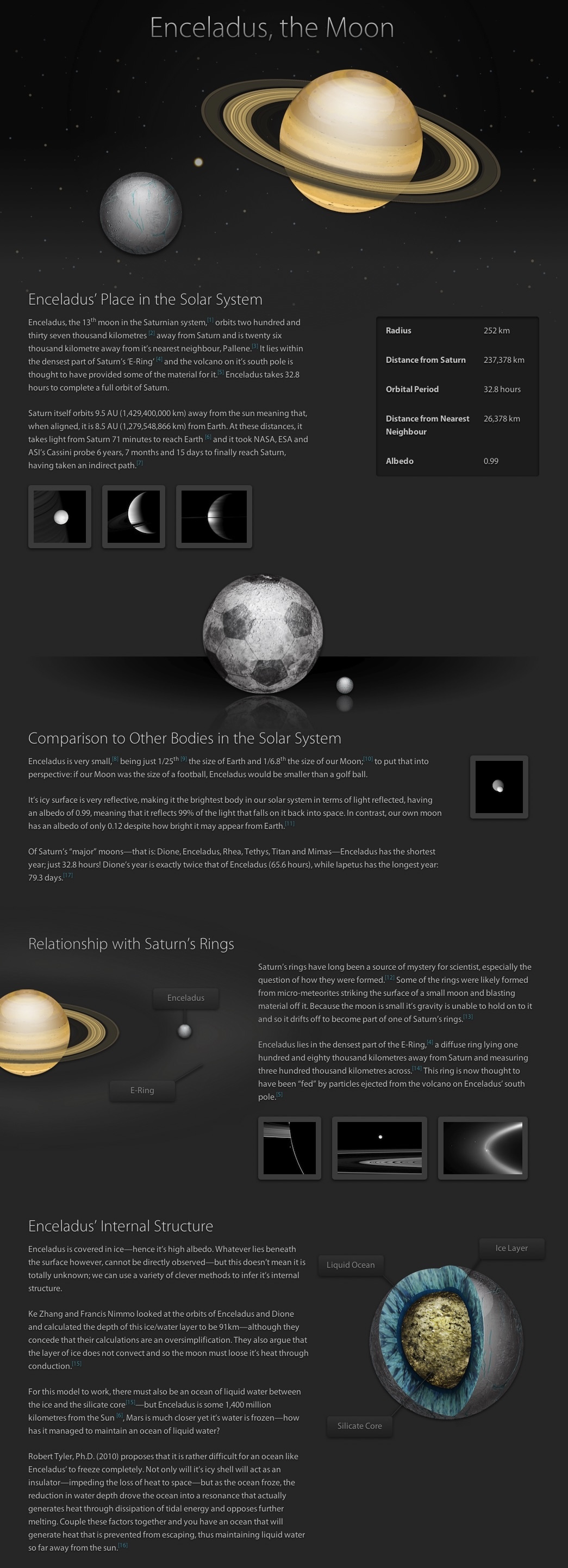 Volcanology on Enceladus Website