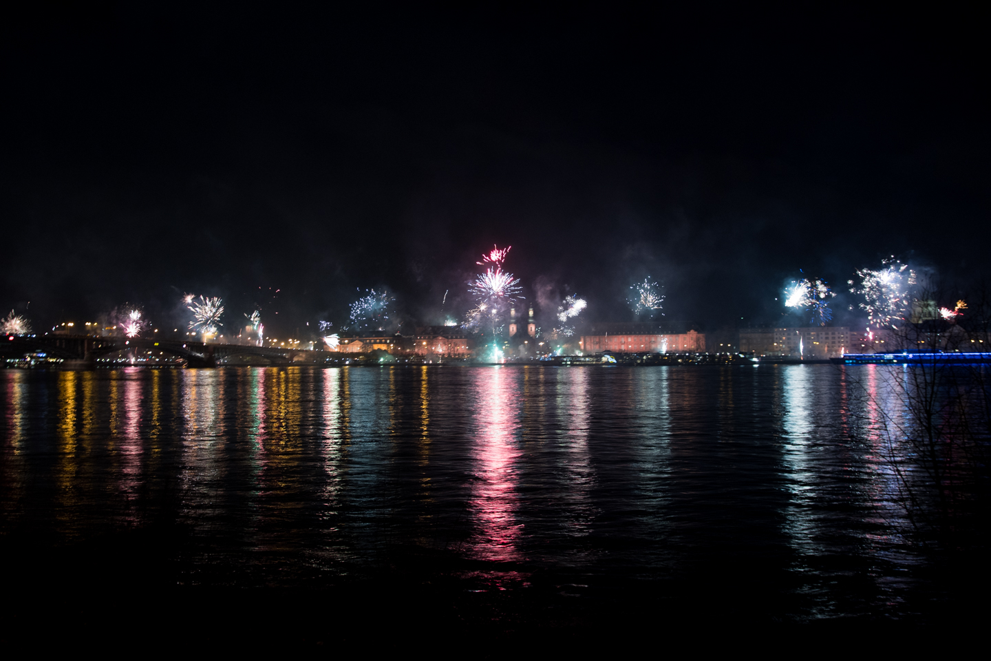Fireworks over Mainz