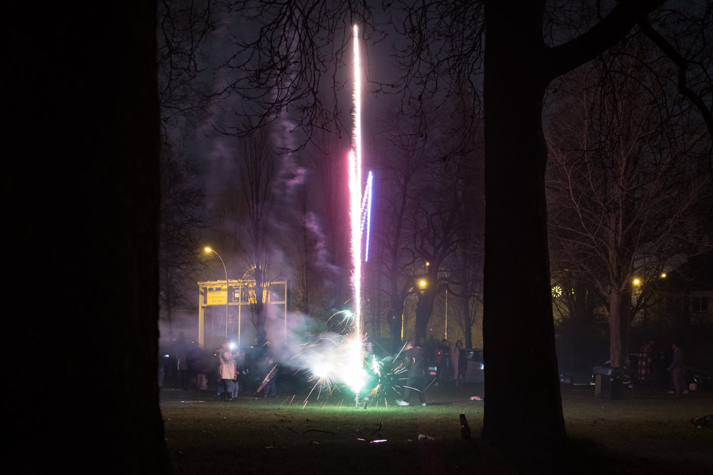 Fireworks on the banks of the Rhein